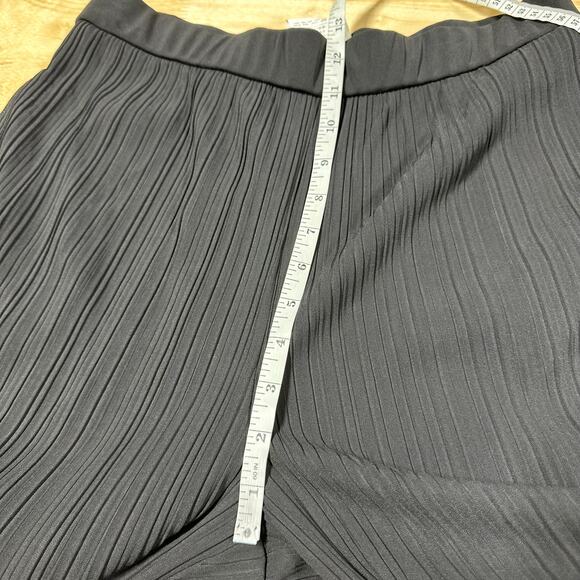Max Mara Leisure NWOT Cacio Black Trousers Size XL High Rise Pleated Wide Leg - Picture 9 of 10